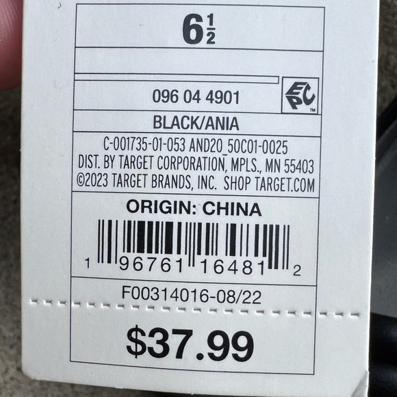 A New Day Women's Black Ania Mule Heel sandals NWT 6.5 - Picture 5 of 6